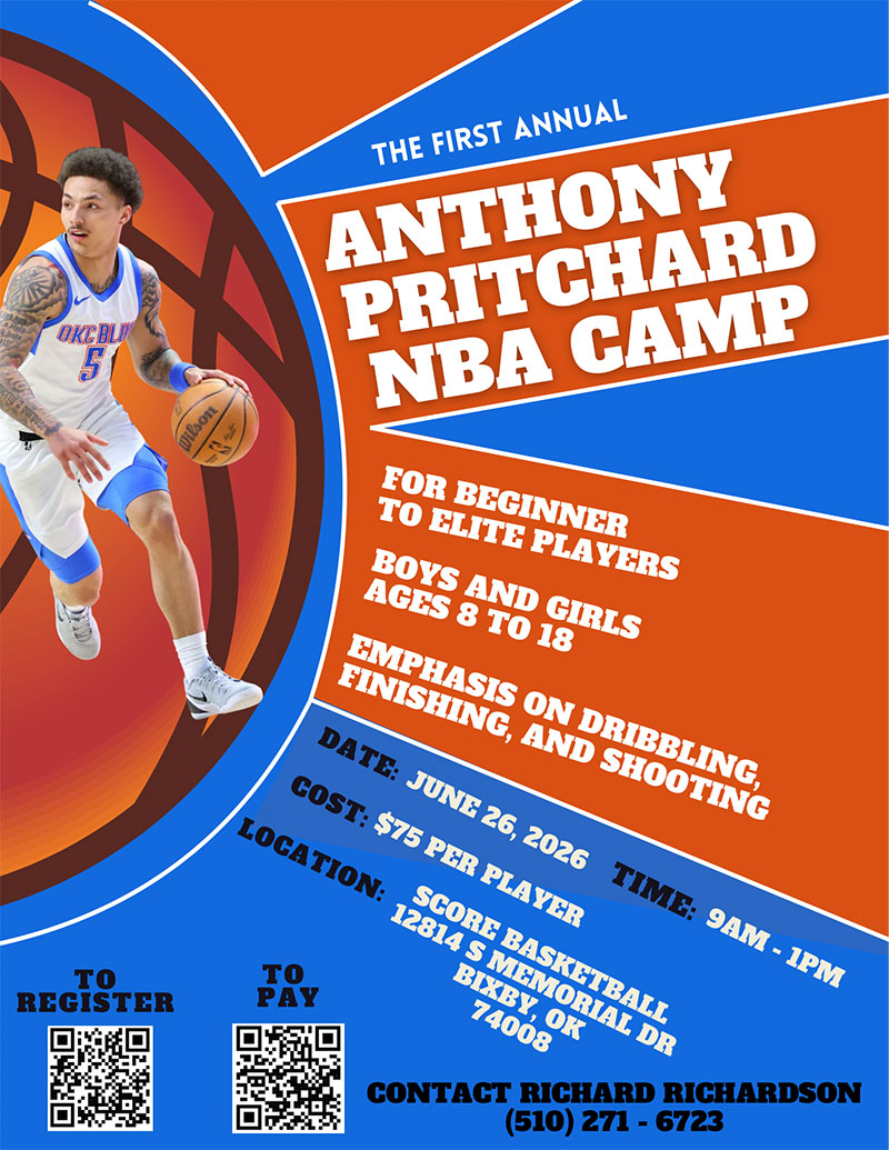 Orange & Brown Modern Basketball Camp Flyer 1